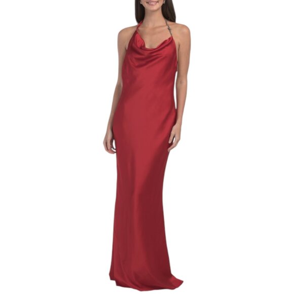 LIV FOSTER Sleeveless Satin Gown - Picture 1 of 2